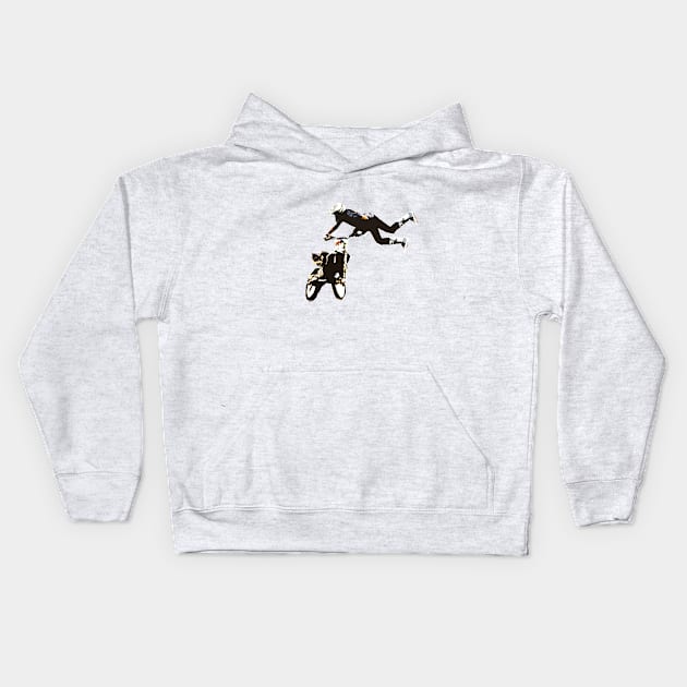 motocross Kids Hoodie by rickylabellevie